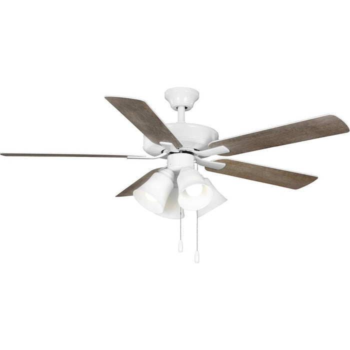 Progress Lighting Airpro 52" WH 5-Blade 18.7" Ceiling Fan, EWH - P250077-030-WB