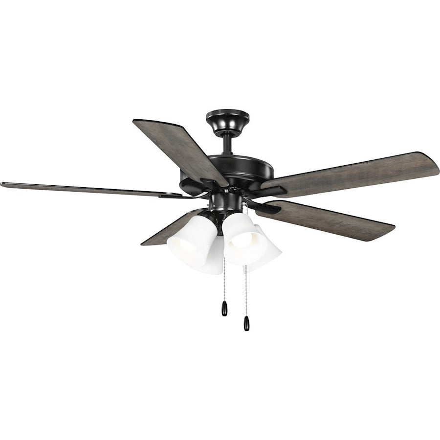 Progress Lighting Airpro 52" BK 5-Blade 18.7" Fan, Frost - P250081-31M-WB