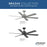 Progress Lighting Brazas 56" 6-Blade Ceiling Fan