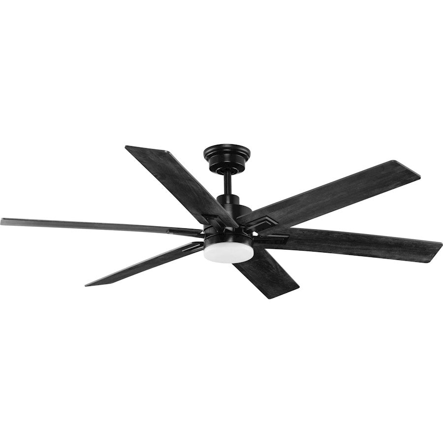 Progress Lighting Dallam 60" 6-Bld Ceiling Fan/Int CCT-LED, BK - P250103-31M-CS