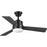 Progress Lighting Trevina II 44" 3-Blade Black Ceiling Fan, Opal - P2555-3130K