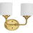 Progress Lighting Lynzie 2-Lt Bath Vanity Light, Gold/Etched Opal - P2802-191