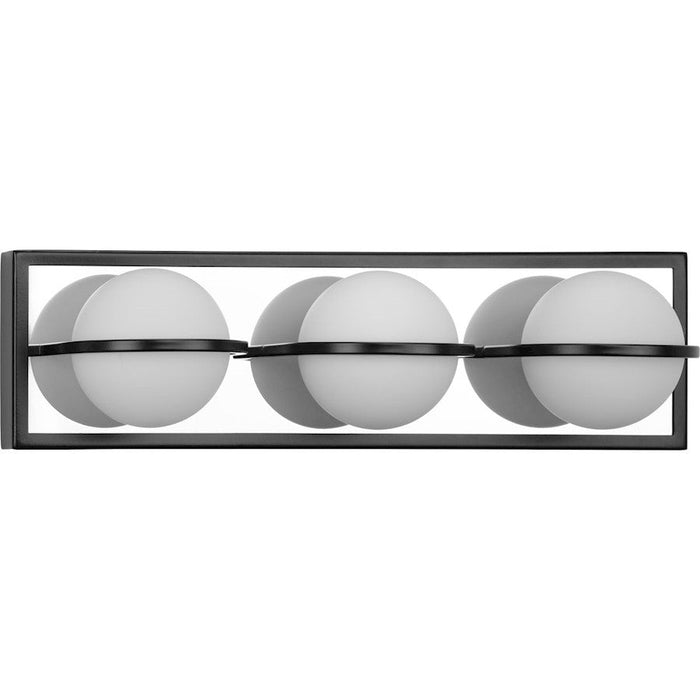 Progress Lighting Pearl LED 3 Light Bath Vanity, Black/Opal - P300312-031-30