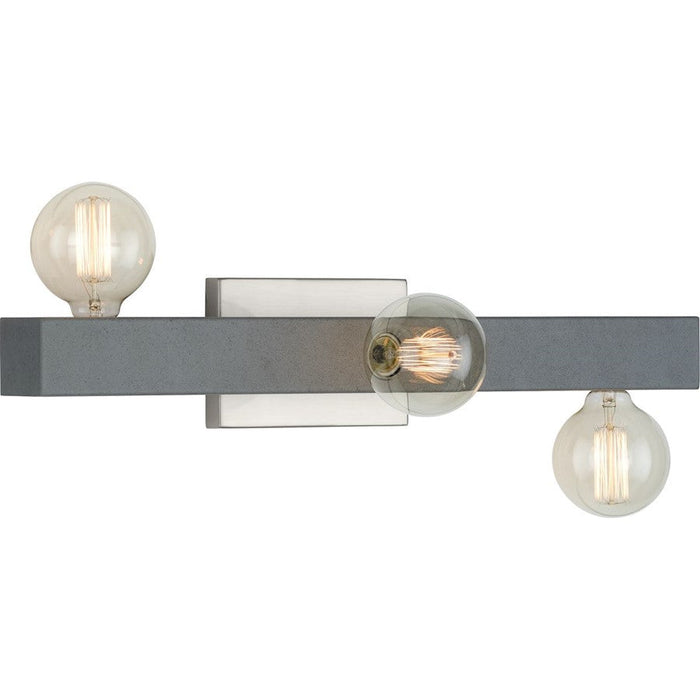 Progress Lighting Mill Beam 3 Light Bath Vanity, Brushed Nickel - P300319-009