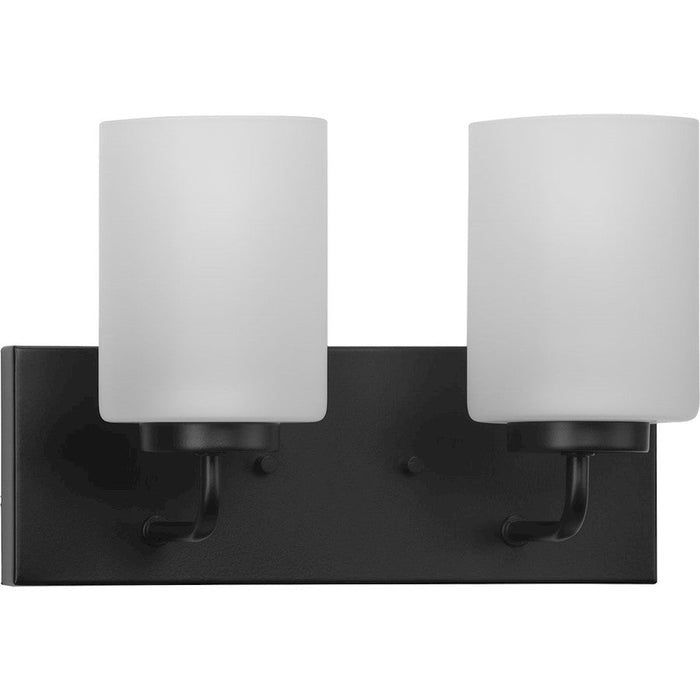 Progress Lighting Merry 2 Light Wall Light, Matte Black/Etched - P300328-031