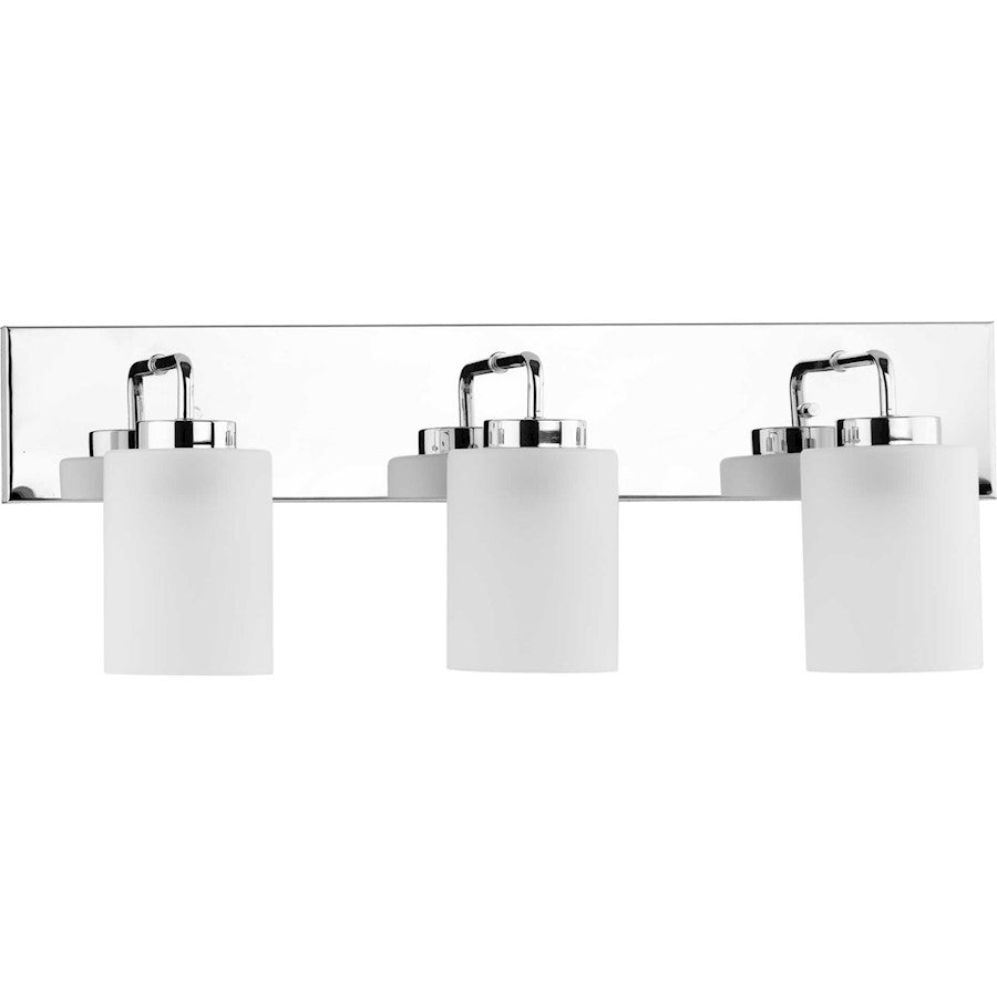 Progress Lighting Merry 3-Lt Bath Vanity Light, Chrome/Etched - P300329-015