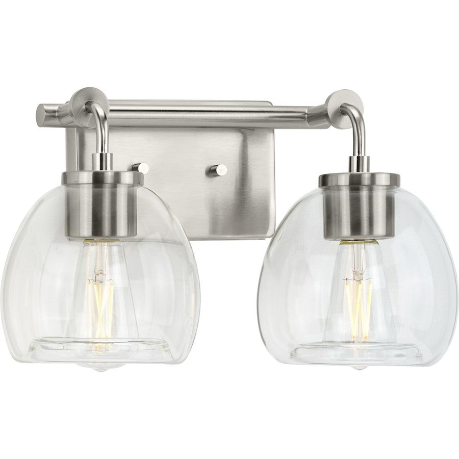 Progress Lighting Caisson 2 Light NK/Clear Urban Industrial Vanity - P300346-009