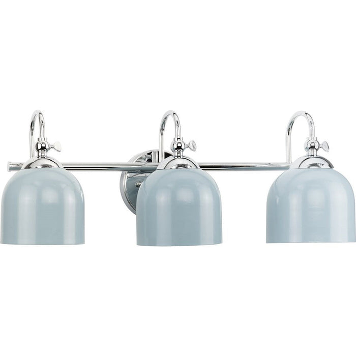 Progress Lighting Dalton 3-Lt Farmhouse Chrome/Metal Vanity - P300383-015