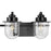 Progress Lighting Northlake 2-Light Bath Light, Black/Clear Glass - P300435-31M