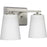 Progress Lighting Vertex 2-Light Bath Light, Nickel/Etched White - P300462-009