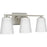 Progress Lighting Vertex 3-Light Bath Light, Nickel/Etched White - P300463-009