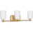 Progress Lighting Adley 3-Lt Bath Vanity Light, Brass/Etched Opal - P300467-012