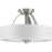 Progress Lighting Kene Nickel 2-LT Semi-Flush Convertible, Linen - P350098-009