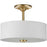 Progress Lighting Inspire 2-Lt Brass Summer Linen Semi-Flush-Lt - P350129-012