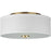 Progress Lighting Inspire 2-Lt Brass Summer Linen Flush - P350130-012