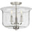 Progress Lighting Winslett Nickel 3-LT Semi-Flush, Seeded - P350153-009