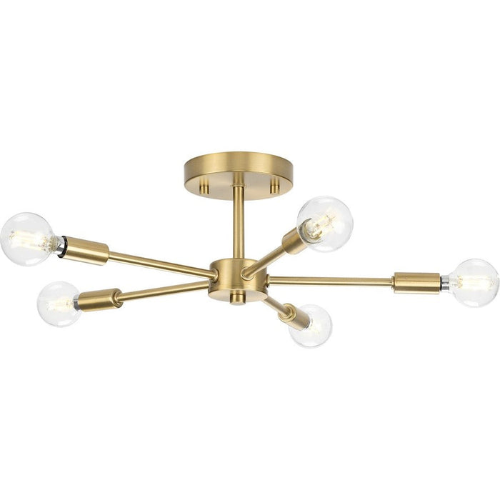 Progress Lighting Delayne 5 Light Bronze Semi-Flush Mount - P350219-109