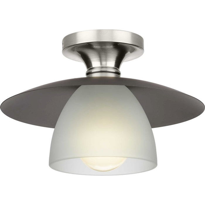 Progress Lighting Trimble 1-Light Semi-Flush Mount, Brushed Nickel - P350233-009