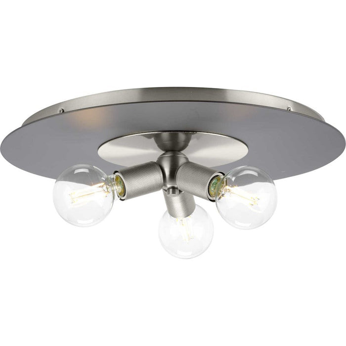 Progress Lighting Trimble 3-Light 18" Flush Mount, Brushed Nickel - P350248-009