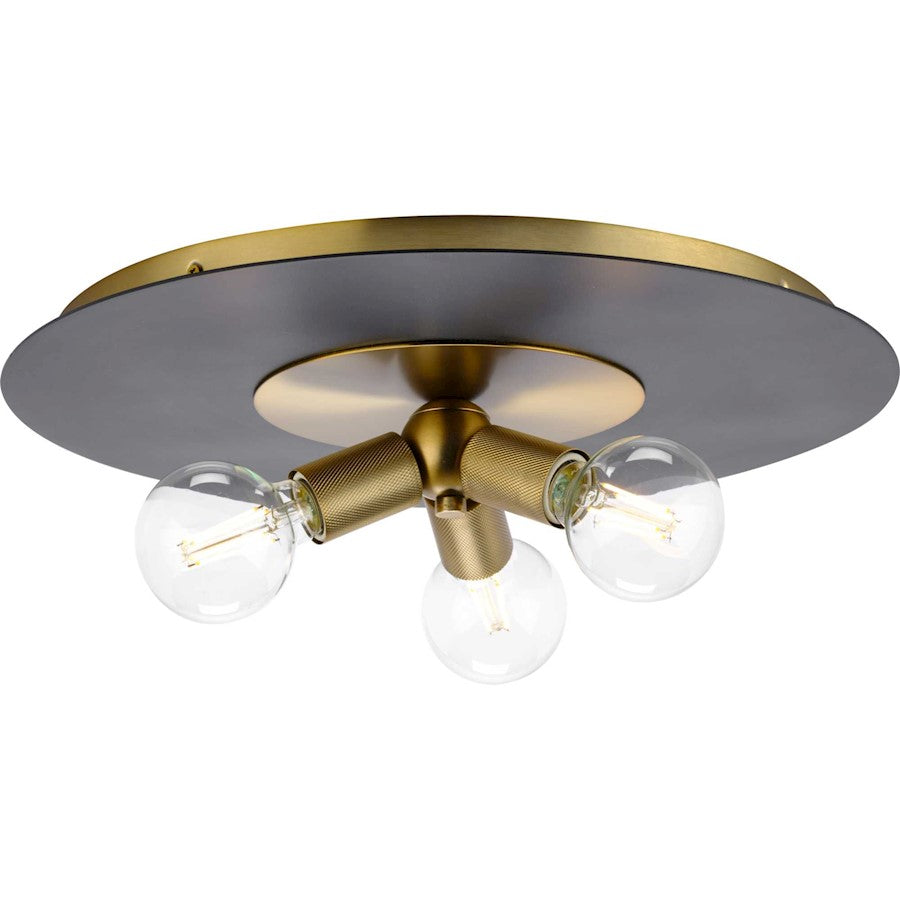 Progress Lighting Trimble 3-Light 18" Flush Mount, Brushed Bronze - P350248-109