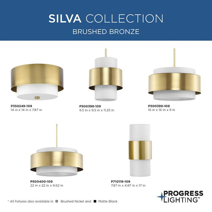 Progress Lighting Silva 2-Light 14" Flush Mount