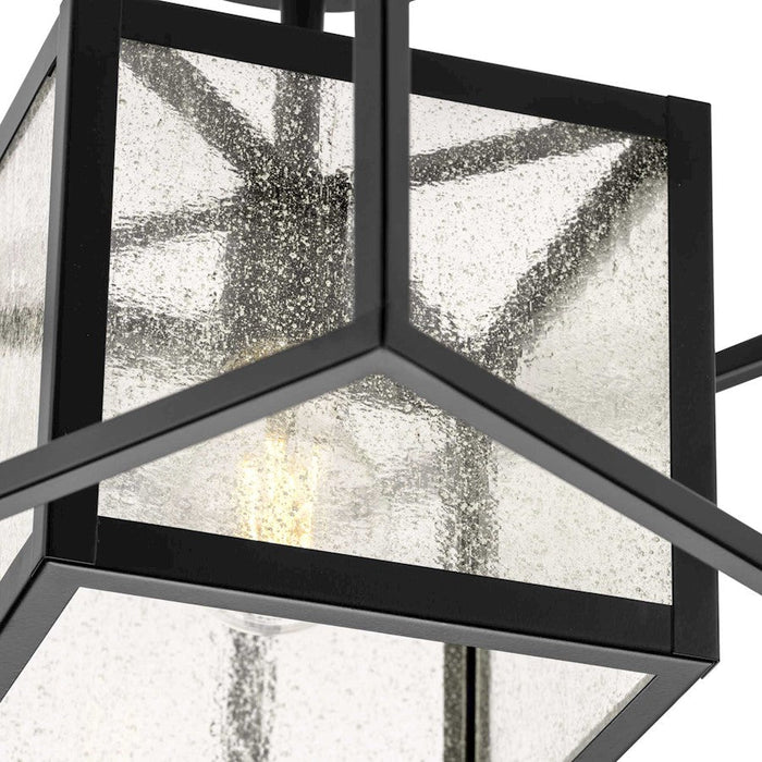 Progress Lighting Navarre 1-Light Ceiling Light, Black/Seeded