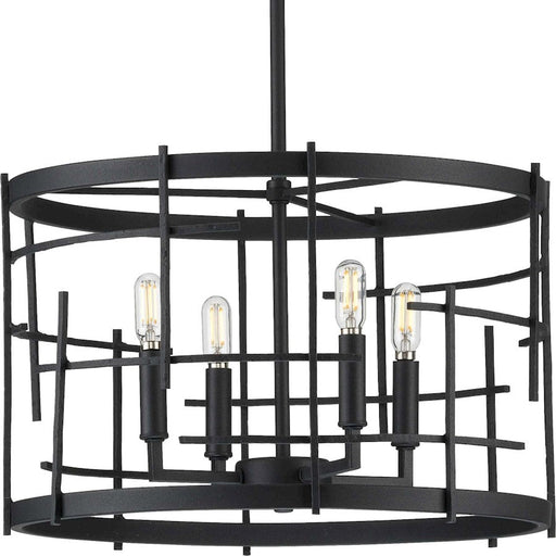 Progress Lighting Torres Black 4-Light Chandelier - P400213-031