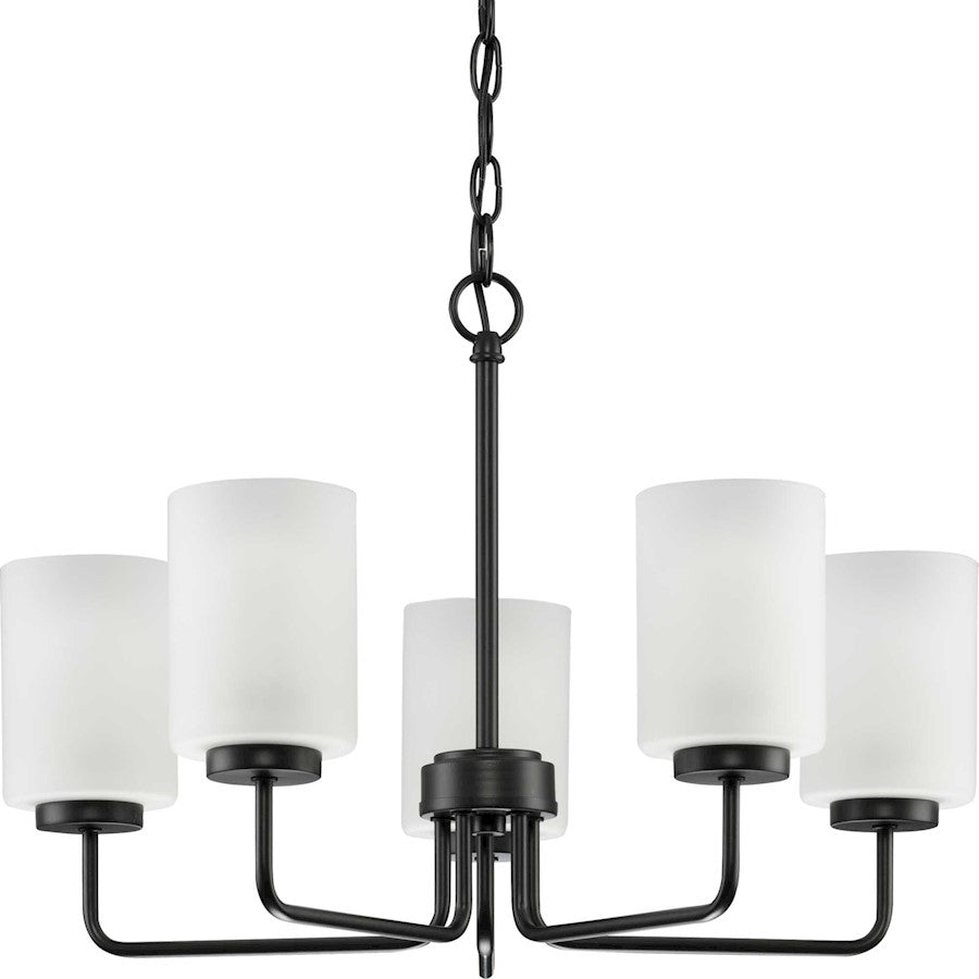 Progress Lighting Merry 5 Light Chandelier, Matte Black - P400275-031