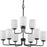 Progress Lighting Merry 9 Light Chandelier, Matte Black/Etched - P400276-031