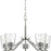 Progress Lighting Vertex 5-Light Chandelier, Nickel/Clear Glass - P400341-009