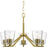 Progress Lighting Vertex 5-Light Chandelier, Gold/Clear Glass - P400341-191