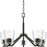 Progress Lighting Vertex 5-Light Chandelier, Black/Clear Glass - P400341-31M