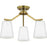 Progress Lighting Vertex 3-Lt Conv Chandelier, Gold/EWH - P400342-191