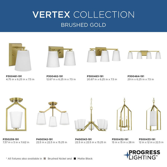 Progress Lighting Vertex 3-Light Convertible Chandelier