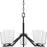 Progress Lighting Vertex 5-Light Chandelier, Black/Etched White - P400343-31M