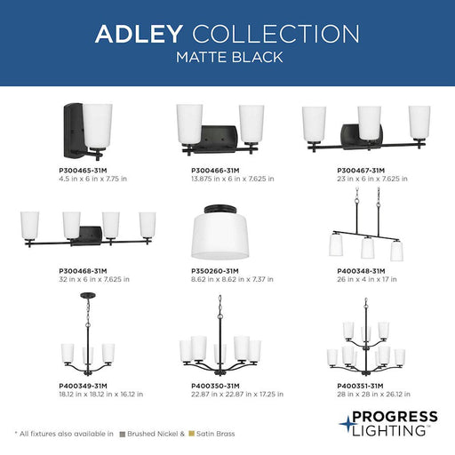 Progress Lighting Adley 3-Light Linear Chandelier