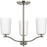 Progress Lighting Adley 3-Lt Semi-Flush/Conv Chandelier, NK/EO - P400349-009