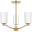 Progress Lighting Adley 3-Lt Semi-Flush/Conv Chandelier, Brass/EWH - P400349-012