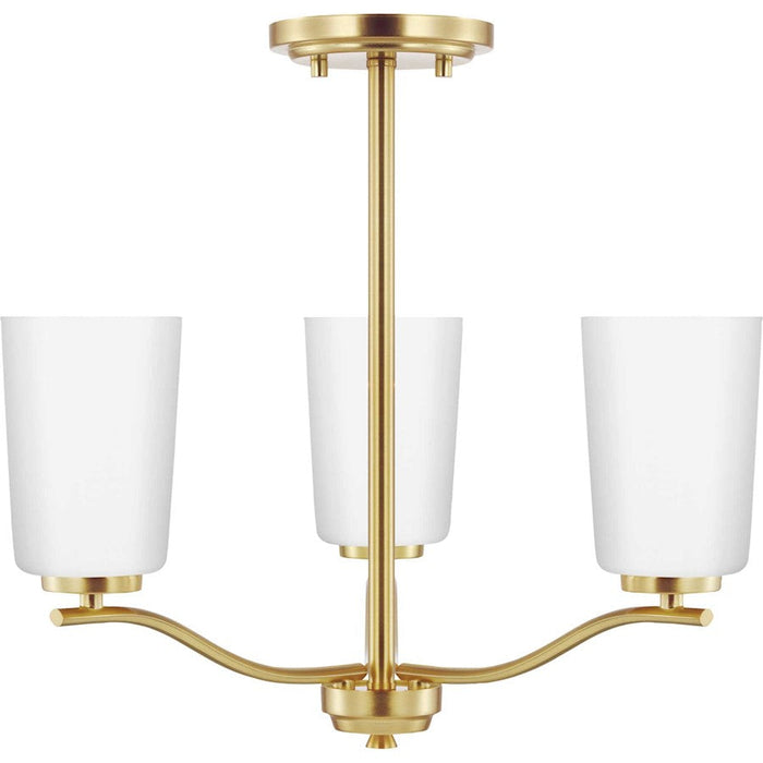 Progress Lighting Adley 3-Light Semi-Flush/Conv Chandelier