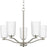 Progress Lighting Adley 5-Lt Chandelier, Nickel/Etched White Opal - P400350-009