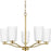 Progress Lighting Adley 5-Lt Chandelier, Brass/Etched White - P400350-012