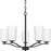 Progress Lighting Adley 5-Light Chandelier, Black/Etched White - P400350-31M