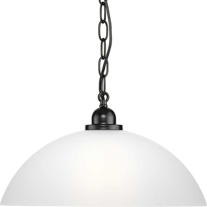 Progress Lighting Classic Dome 1-Light Pendant, Matte Black - P500149-31M