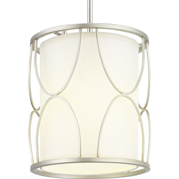 Progress Lighting Landree 1-Light Mini-Pendant, Fabric Shade