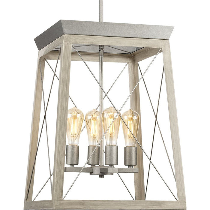 Progress Lighting Briarwood 4-Lt Galvanized Chandelier Foyer - P500178-141