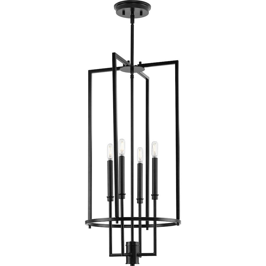 Progress Lighting Elara 4-Lt New Traditional BK Chandelier Foyer - P500363-31M