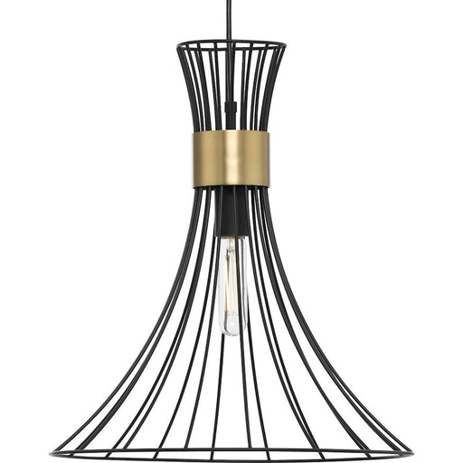 Progress Lighting Lorin 1 Light Black/Metal Pendant - P500365-31M