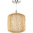 Progress Lighting Cordova 1-Lt Mini-Pendant, Rattan/White Linen - P500395-201