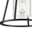 Progress Lighting Laramie 1-Light Pendant, Black Clear Seeded