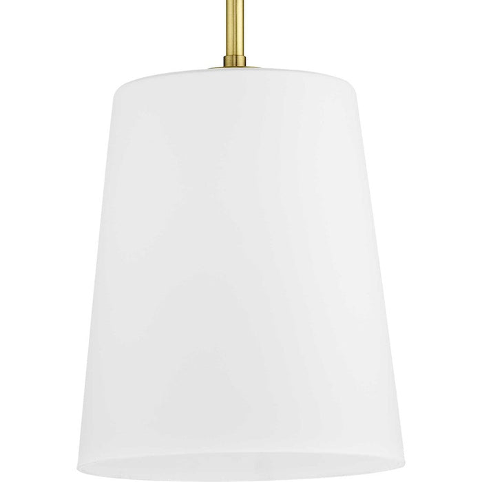 Progress Lighting Clarion 1-Lt 9" Pendant, Brass/Etched White - P500429-012